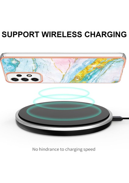 Samsung Galaxy A53 5g Için Mermer Şık Desenli Tpu Tampon Telefon Kılıfı - Altın (Yurt Dışından) modelleri