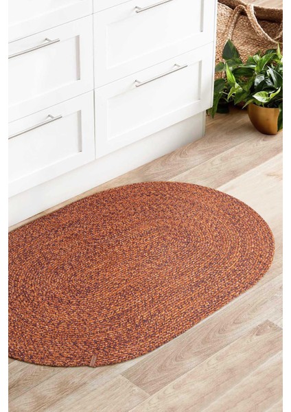 Cesta El Yapımı Örgü Kiremit Kilim 80x120 4033