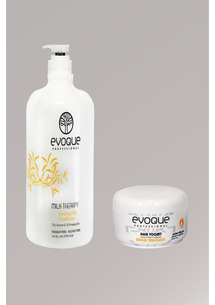 Evoque Milk Therapy Saç Kremi 1000 Ml + Mılk Therapy H Yogurt Mask 500gr