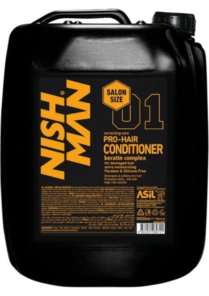 Nıshman Parabensiz Salon Tipi Professional Saç Kremi 5000 Ml