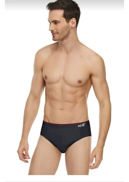 1351 Erkek Elestan Ince Bel Kemerli Slip Tekli