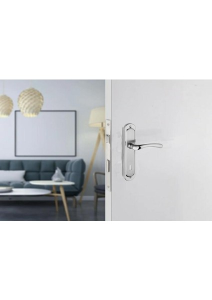 Hisar Inox Nikel Rozetli Oda Kapı Kolu 1 Takım