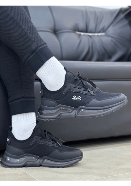 Erkek Spor, Jel Taban, Nefes Alabilen Anorak Gövde, Siyah Beyaz Sneaker, Spor Ayakkabı modelleri