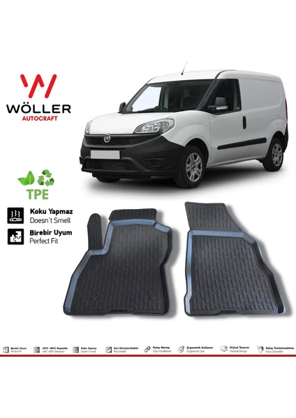 Fiat Doblo Panelvan Paspas 2010 Sonrası 3D Havuzlu Wöller Paspas