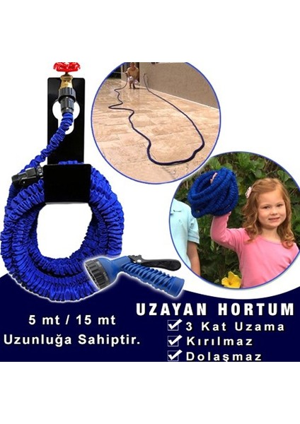 Uzayan Tabancalı Hortum 15 Metre