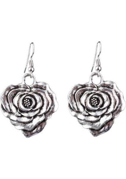 3x Kadın'in Vintage Etnik Metal Çiçek Sarkık Damla Damla Kulak Saplamaları 3 Adet Küpe (Yurt Dışından)