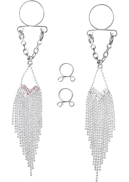 Halkalar Kadın Kristal Püskül Sarkan Kelepçe Gövde Takı Küpe (Yurt Dışından)