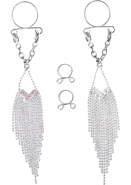 Halkalar Kadın Kristal Püskül Sarkan Kelepçe Gövde Takı Küpe (Yurt Dışından) fiyatları