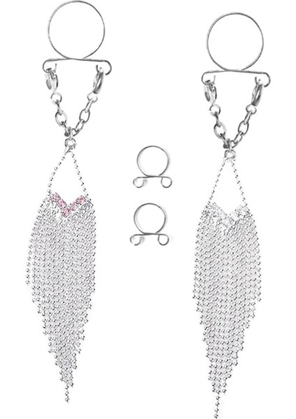 Halkalar Kadın Kristal Püskül Sarkan Kelepçe Gövde Takı Küpe (Yurt Dışından) modelleri