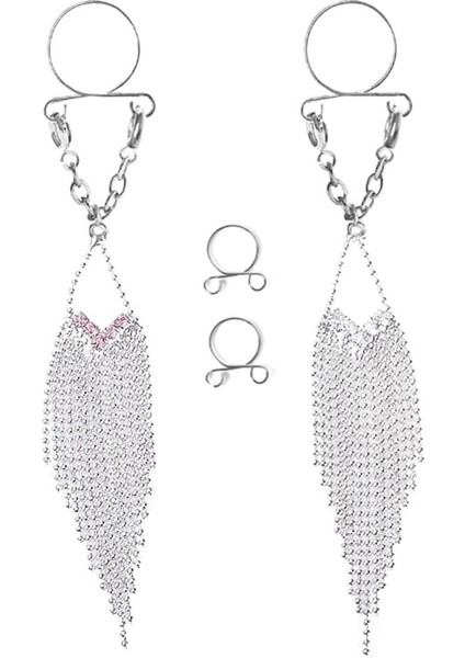 Halkalar Kadın Kristal Püskül Sarkan Kelepçe Gövde Takı Küpe (Yurt Dışından) fırsatları