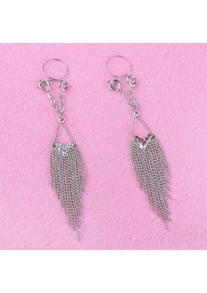 Halkalar Kadın Kristal Püskül Sarkan Kelepçe Gövde Takı Küpe (Yurt Dışından) indirimleri