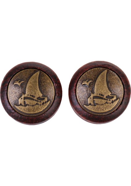 4xnovelty Yelken Deseni Ahşap Kulak Tıkacı Et Tünel Sedye Genişletici 16MM 4 Adet Küpe (Yurt Dışından)