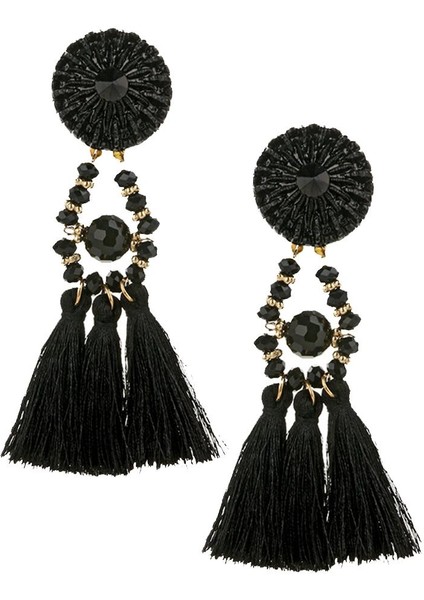 Moda Charm Kadın Bohemian Püskül Saçak Dangle Kulak Çiviler Küpe (Yurt Dışından)