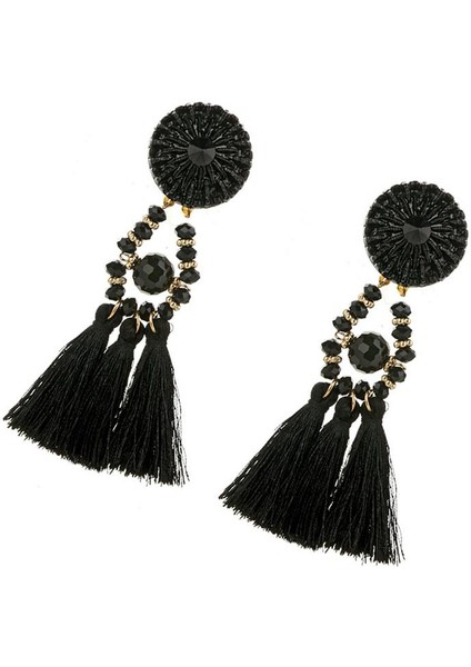 Moda Charm Kadın Bohemian Püskül Saçak Dangle Kulak Çiviler Küpe (Yurt Dışından)