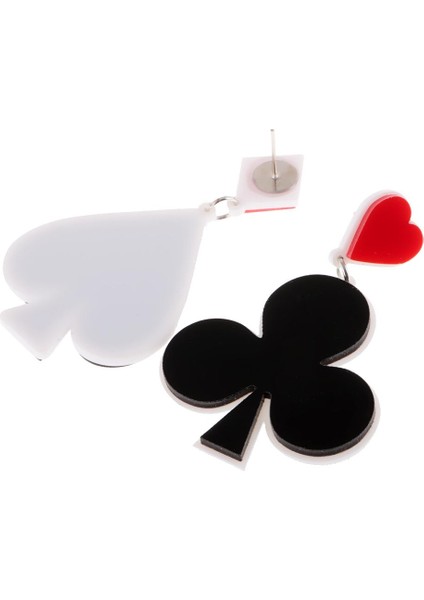 2X9CM/6CM Abizle Akrilik Poker Kartı Sarkla Lady Game Costume 6cm 2 Adet Küpe (Yurt Dışından) fırsatları