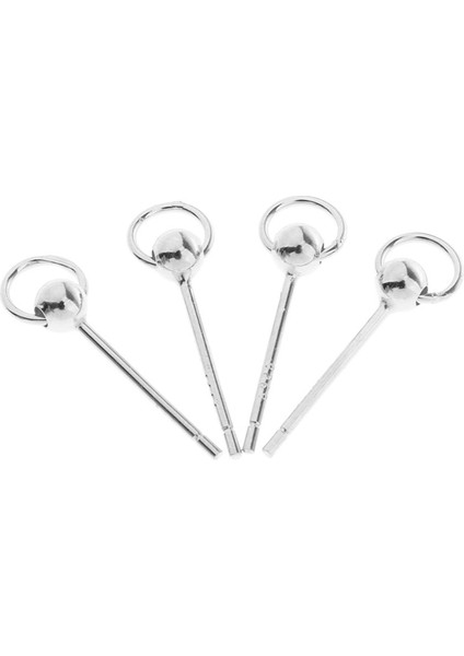 1 Çift Altın Simli Kulak Yuvarlak Top Charms Dekorları Kız Hediye Küpe (Yurt Dışından)