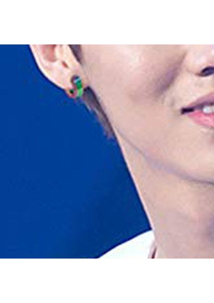 14 Adet Çok Renkli Basit Huggie Kasnak Erkek Kadın Partisi Punk Takılar 14 Adet 8mm Küpe (Yurt Dışından) modelleri