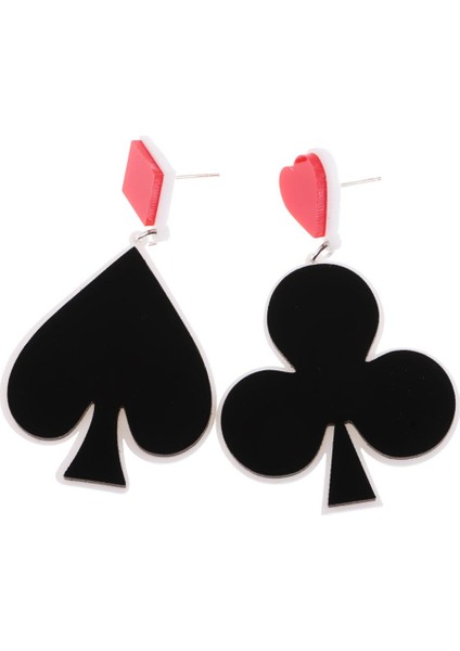 7X9CM/6CM Abizle Akrilik Poker Kartı Sarkla Lady Game Costume 6cm 7 Adet Küpe (Yurt Dışından)