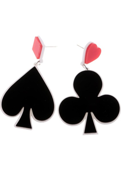 7X9CM/6CM Abizle Akrilik Poker Kartı Sarkla Lady Game Costume 6cm 7 Adet Küpe (Yurt Dışından)