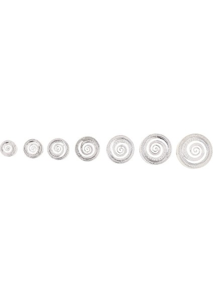 6xwhirlpool Pattern Ear Tüneli Genişletici Sedye Alevlenmiş Fiş Aksesuar 10 mm 6 Adet Küpe (Yurt Dışından)