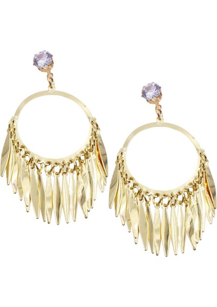 Vintage Bohem Su Damlası Sallanan Püskülsü Lady Mücevher Küpe (Yurt Dışından)