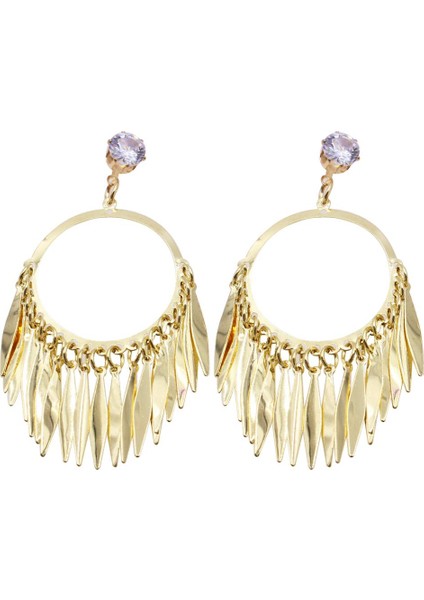 Vintage Bohem Su Damlası Sallanan Püskülsü Lady Mücevher Küpe (Yurt Dışından) fiyatları