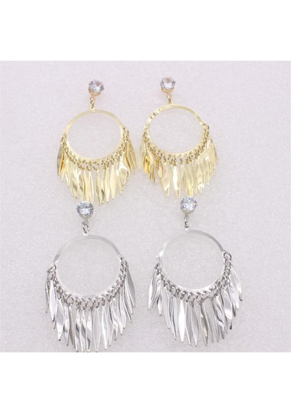 Vintage Bohem Su Damlası Sallanan Püskülsü Lady Mücevher Küpe (Yurt Dışından) fırsatları