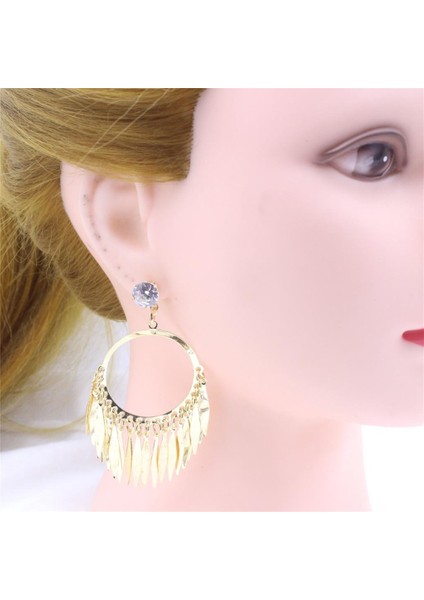 Vintage Bohem Su Damlası Sallanan Püskülsü Lady Mücevher Küpe (Yurt Dışından) indirimleri