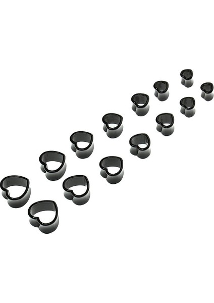 3x7 Çift Kalp Şekilli Tünel Akrilik Kulak Tıkacı Et Tüneli 8mm 20MM 3 Adet Küpe (Yurt Dışından)