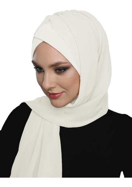 Şallı Takmatik Sade Hazır Türban Tesettür Bone Namaz Örtüsü