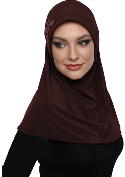 Takmatik Taşlı El İşi Boncuk İşlemeli Hazır Türban Tesettür Bone Namaz Örtüsü modelleri