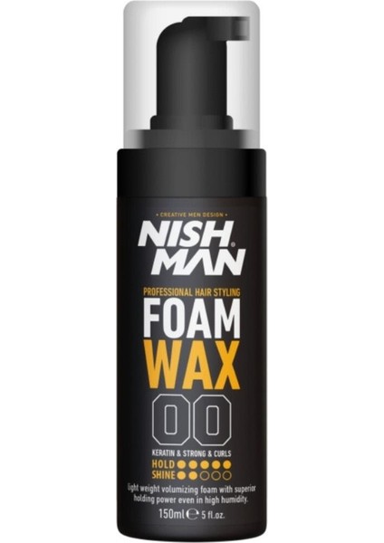 Nıshman Saç Şekillendirici Bukle Belirginleştirici Köpük Wax / Sert Yapı 150 ml