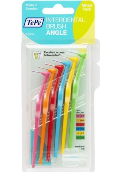 Angle Saplı Arayüz Fırçası 6 Lı Mixed Pack Karışık Renk