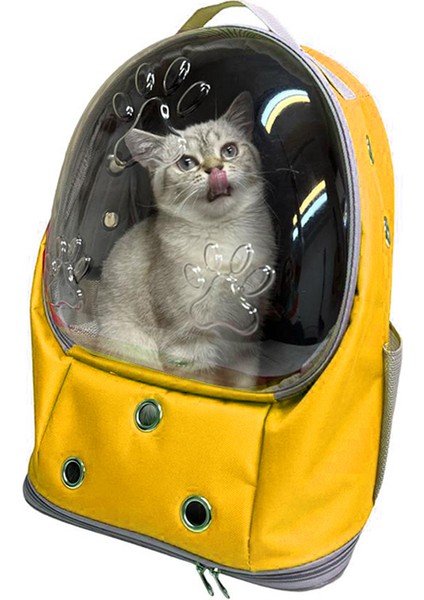 AlaPet Ufo Astronot Kedi Taşıma Çantası - 7 Hava Kanallı Pati Desenli 47X40X35CM (15KG) fiyatları