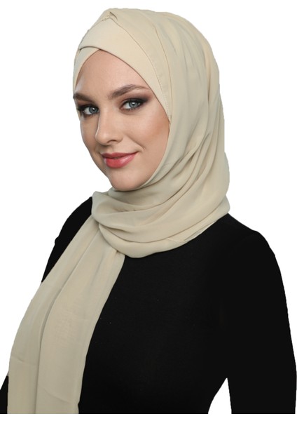 Şallı Takmatik Sade Hazır Türban Tesettür Bone Namaz Örtüsü