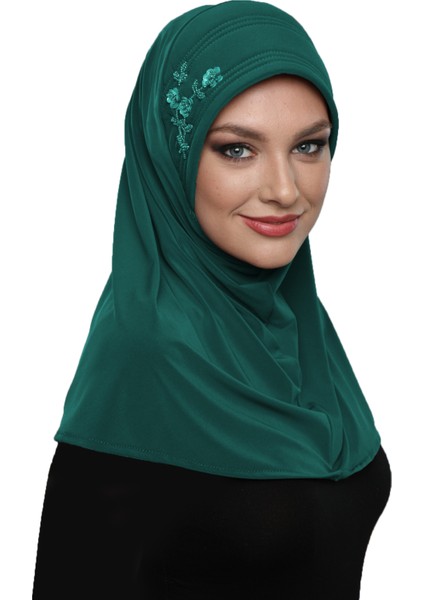 Takmatik Taşlı El İşi Boncuk İşlemeli Hazır Türban Tesettür Bone Namaz Örtüsü modelleri