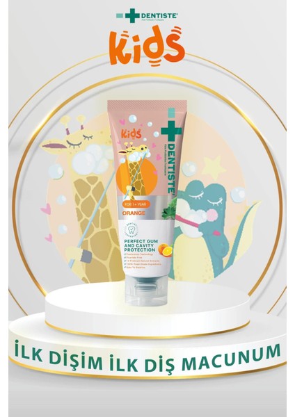Kids 1-6 Yaş Bitkisel Portakallı Florürsüz Çocuk Diş Macunu indirimleri