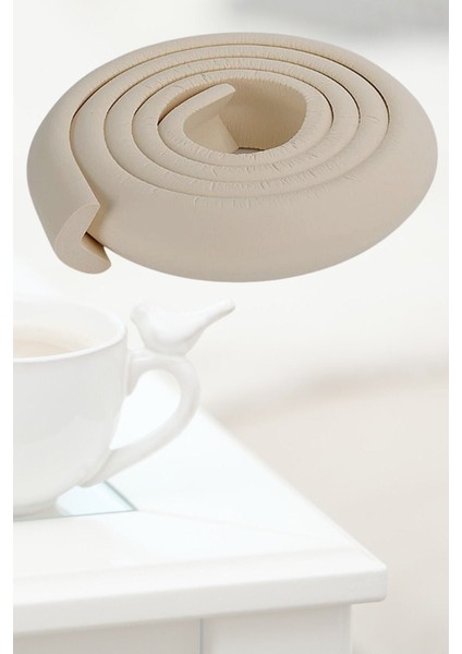 2 Metre Sarmal Krem Masa Kenar Koruyucu Şerit Masa Köşe Aparatı Bebek Çocuk Cam Ahşap Mas fiyatları