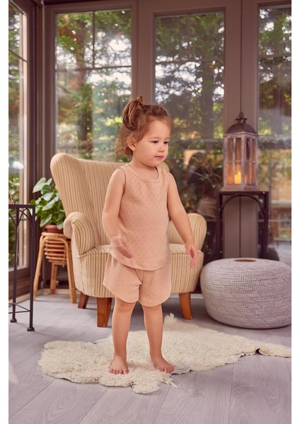 Kız Çocuk Atlet ve Şort Pijama Takımı
