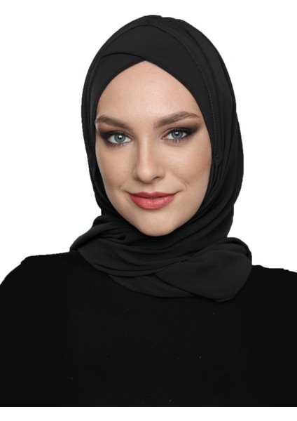 Şallı Takmatik Sade Hazır Türban Tesettür Bone Namaz Örtüsü