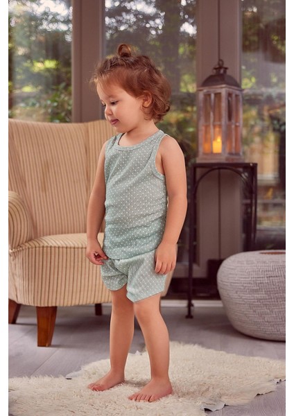 Kız Çocuk Puantiyeli Pijama Takımı