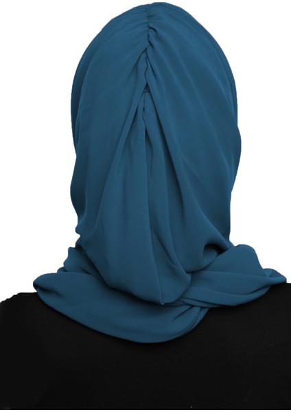 Şallı Takmatik Taşlı Hazır Türban Tesettür Bone Namaz Örtüsü