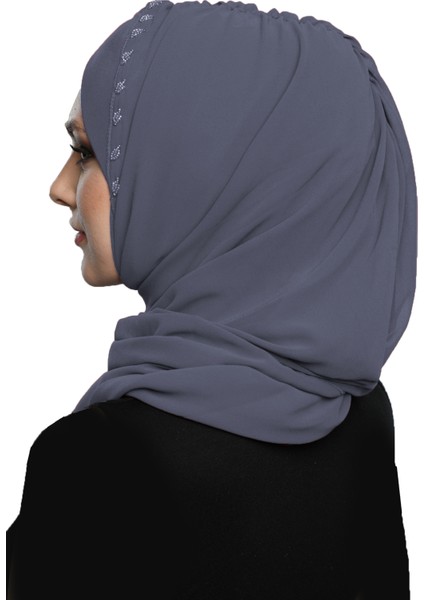 Şallı Takmatik Taşlı Hazır Türban Tesettür Bone Namaz Örtüsü
