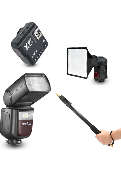 V860III-S Sony Flaş Full Set (Tepe Flaş + Tetikleyici + Portable Boom + Softbox)