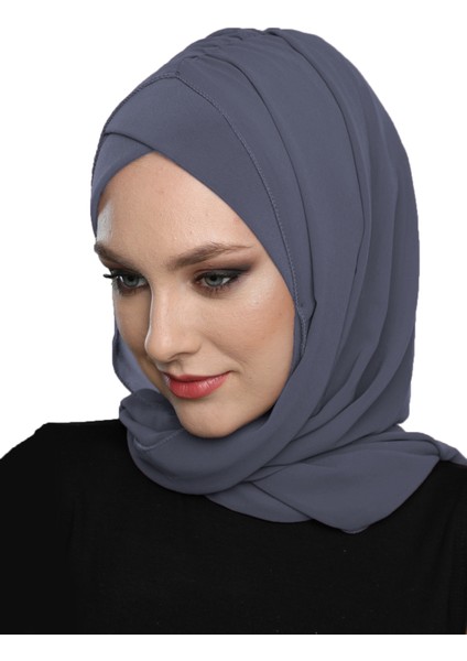 Şallı Takmatik Sade Hazır Türban Tesettür Bone Namaz Örtüsü