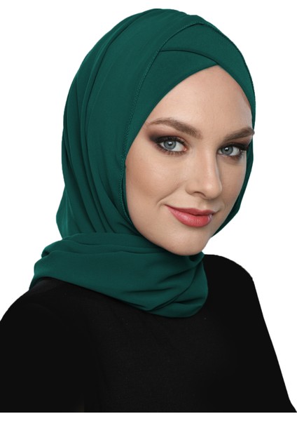 Şallı Takmatik Sade Hazır Türban Tesettür Bone Namaz Örtüsü