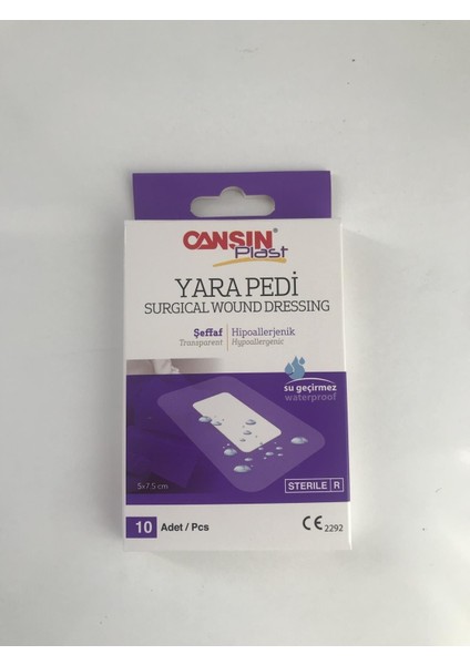 Pedi Şeffaf 5 x 7.5 cm 10'lu Paket