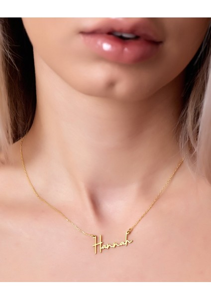 El Yazısı İsimli Kolye 925 Ayar Kadın Gümüş Kolye modelleri