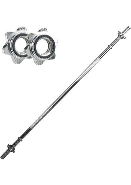 Düz Bar 120 cm Krom Halter Ağırlık Barı Renk Gümüş
