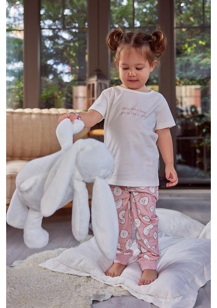 Kız Çocuk Kısa Kollu Pijama Takımı
